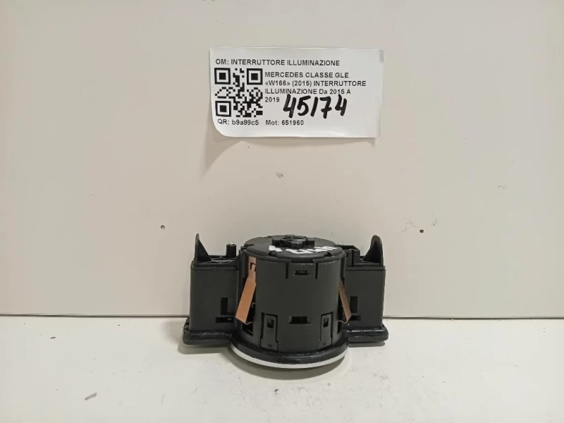 Interruttore Illuminazione INTERRUTTORE ILLUMINAZIONE Mercedes Classe GLE W166 2015
