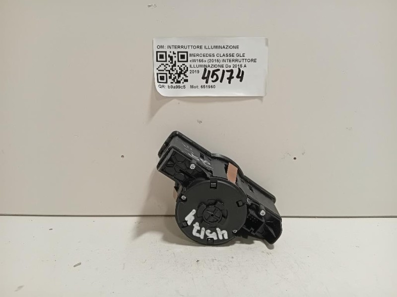 Interruttore Illuminazione INTERRUTTORE ILLUMINAZIONE Mercedes Classe GLE W166 2015