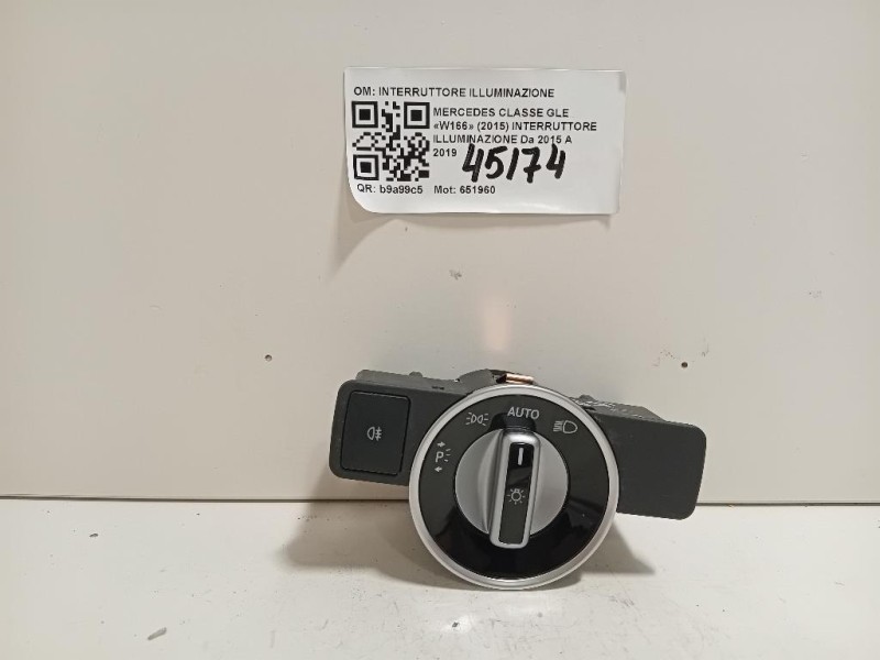Interruttore Illuminazione INTERRUTTORE ILLUMINAZIONE Mercedes Classe GLE W166 2015