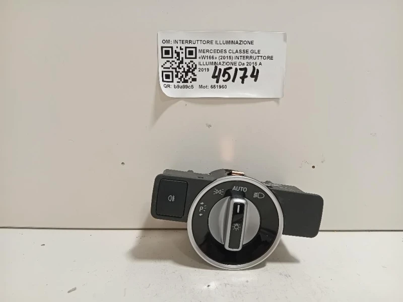 Interruttore Illuminazione INTERRUTTORE ILLUMINAZIONE Mercedes Classe GLE W166 2015