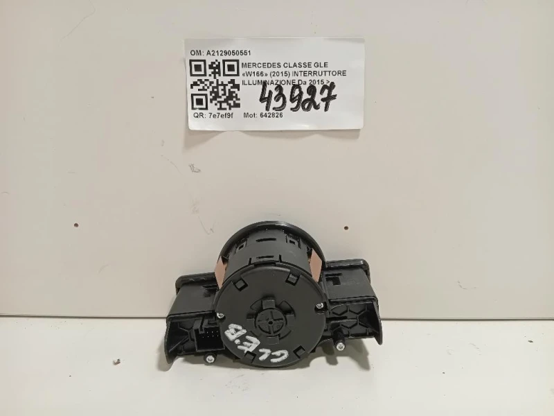 Interruttore Illuminazione A2129050551 Mercedes Classe GLE W166 2015