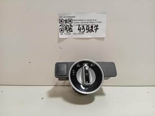 Interruttore Illuminazione A2129050551 Mercedes Classe GLE W166 2015