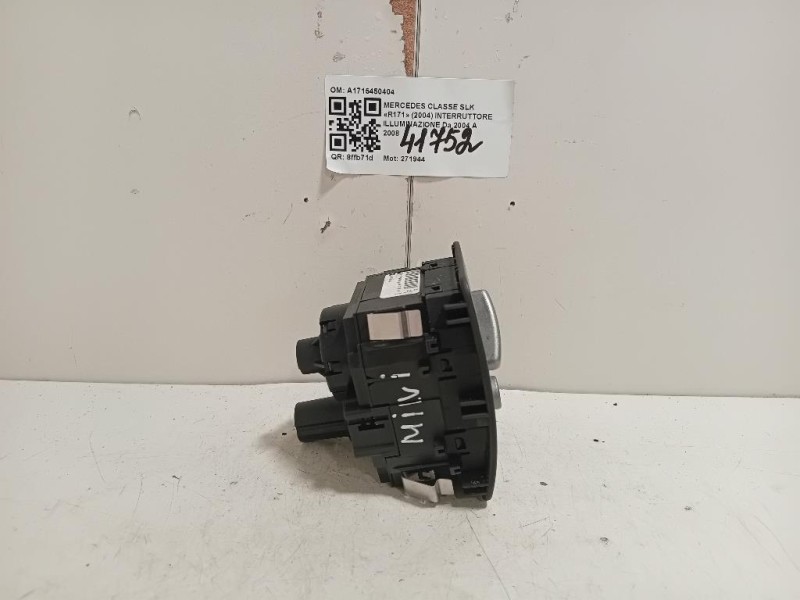 Interruttore Illuminazione A1715450404 Mercedes Classe SLK R171 2004
