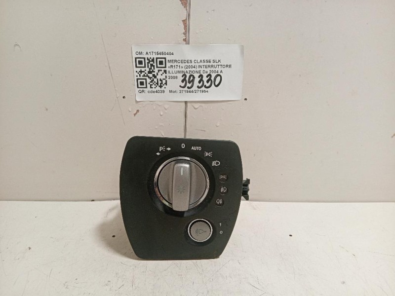 Interruttore Illuminazione A1715450404 Mercedes Classe SLK R171 2004