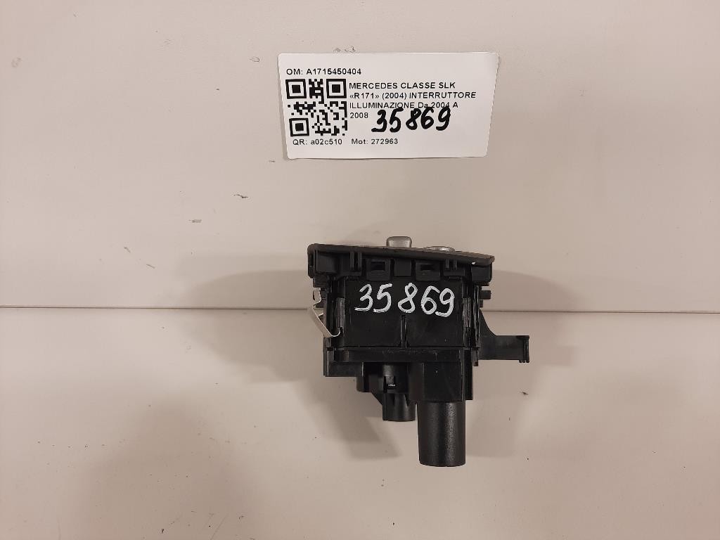 Interruttore Illuminazione A1715450404 Mercedes Classe SLK R171 2004