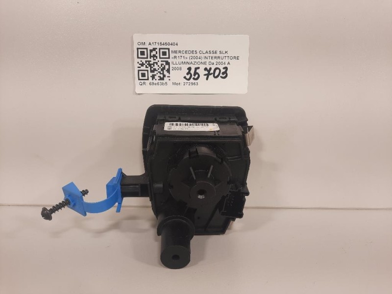 Interruttore Illuminazione A1715450404 Mercedes Classe SLK R171 2004