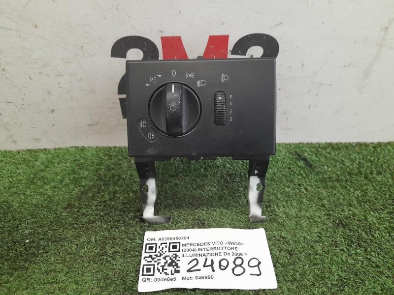 Interruttore Illuminazione A6395450204 Mercedes VITO W639 2004