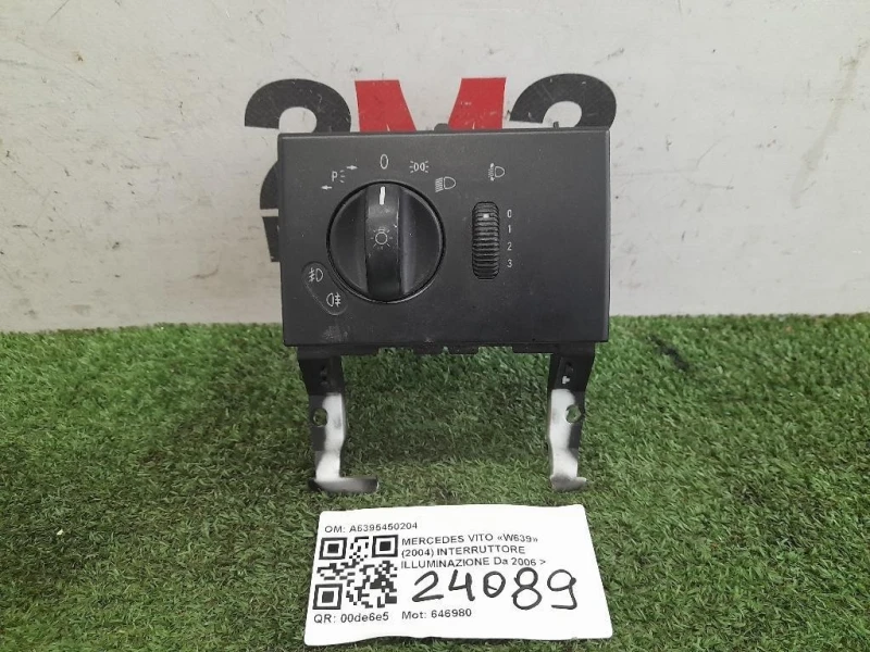 Interruttore Illuminazione A6395450204 Mercedes VITO W639 2004