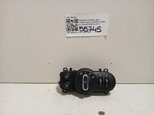 Interruttore Illuminazione 9865847 Mini MINI Cooper R57 Cabrio 2007