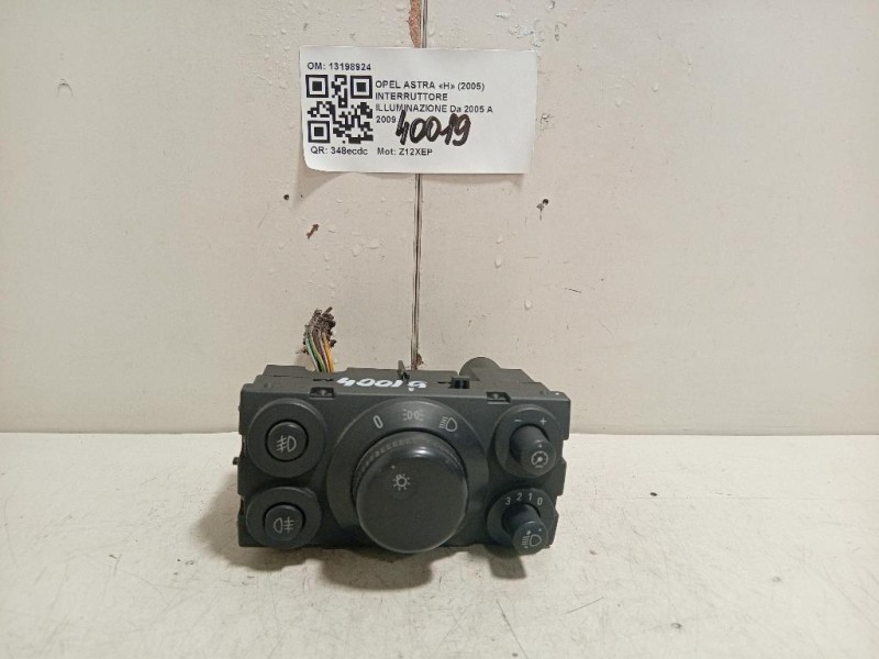 Interruttore Illuminazione 13198924 Opel Astra H 2005