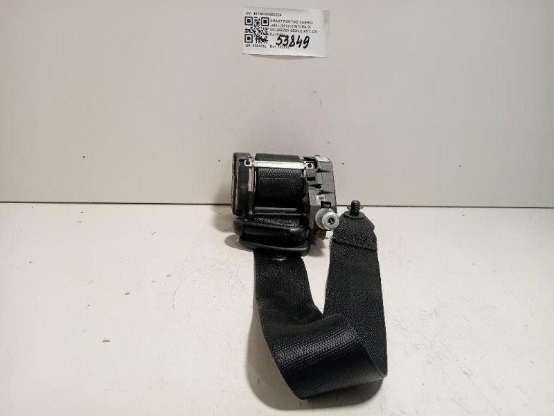 Cintura DI Sicurezza Sedile ANT DX 4518604185C22A Smart Fortwo Cabrio 451 2010