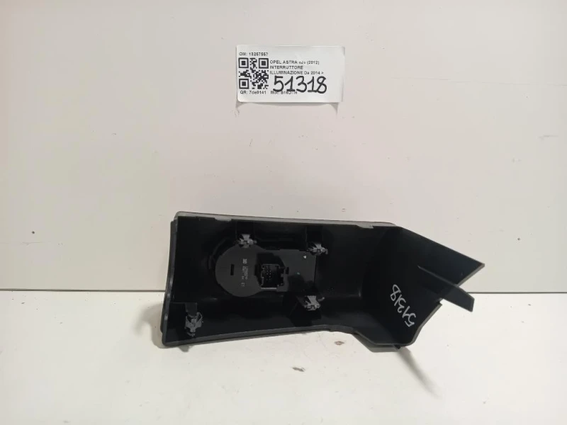 Interruttore Illuminazione 13257557 Opel Astra J 2012