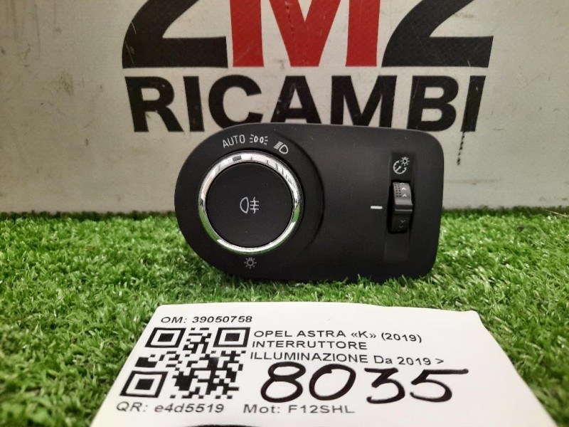 Interruttore Illuminazione 39050758 Opel Astra K 2019