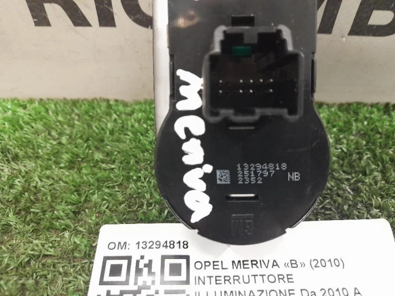Interruttore Illuminazione 13294818 Opel Meriva B 2010