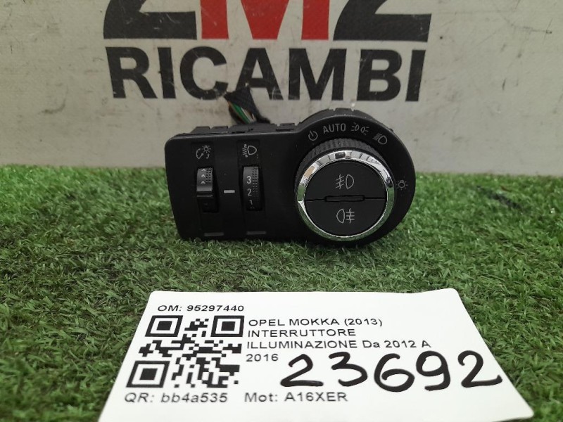 Interruttore Illuminazione 95297440 Opel Mokka 2013