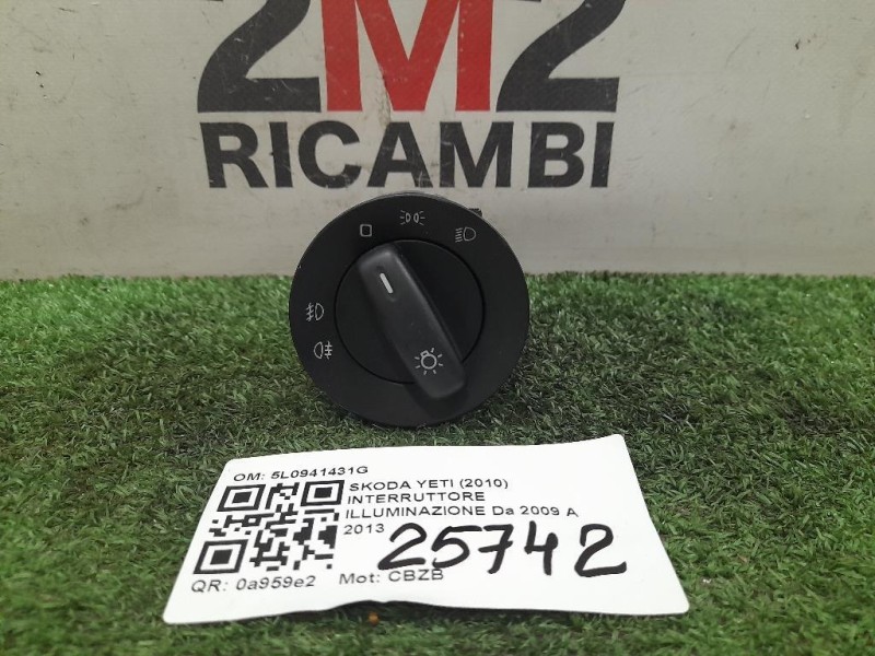 Interruttore Illuminazione 5L0941431G Skoda YETI 2010
