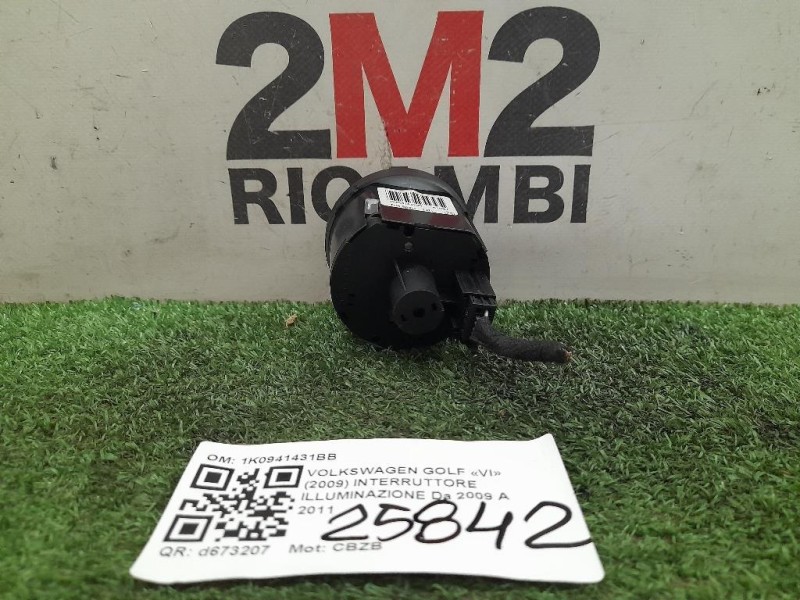 Interruttore Illuminazione 1K0941431BB Volkswagen GOLF VI 2009