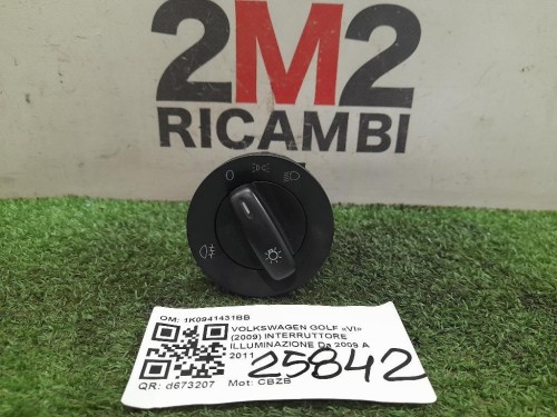 Interruttore Illuminazione 1K0941431BB Volkswagen GOLF VI 2009