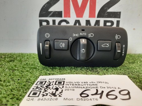 Interruttore Illuminazione 30739425 Volvo V40 II 2012