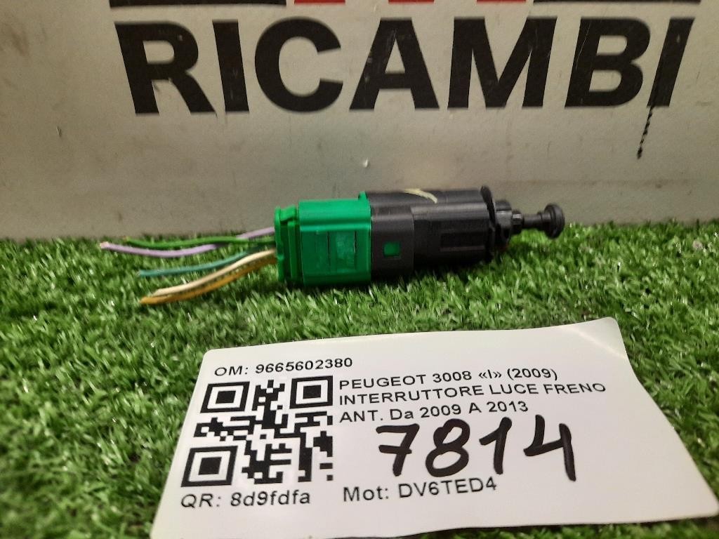 Interruttore LUCE Freno ANT 9665602380 Peugeot 3008 I 2009