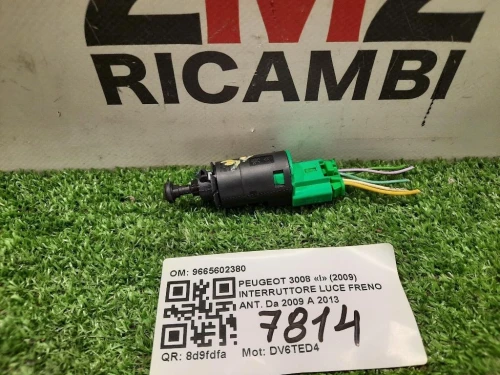Interruttore LUCE Freno ANT 9665602380 Peugeot 3008 I 2009