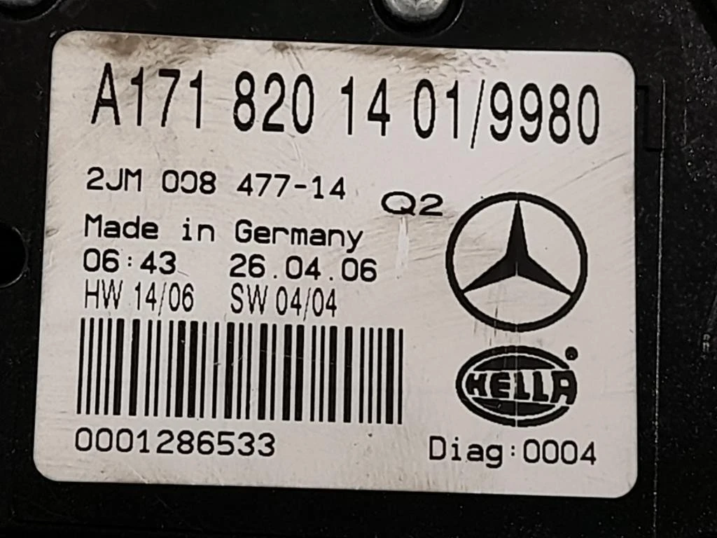 Interruttore LUCE Interna A1718201401 Mercedes Classe SLK R171 2004