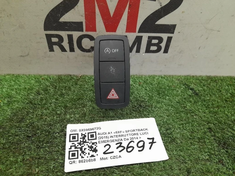 Interruttore LUCI Emergenza 8X0959672G Audi A1 8XF Sportback 2015