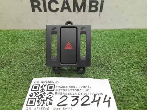 Interruttore LUCI Emergenza KD45664H0 Mazda CX5 I 2012