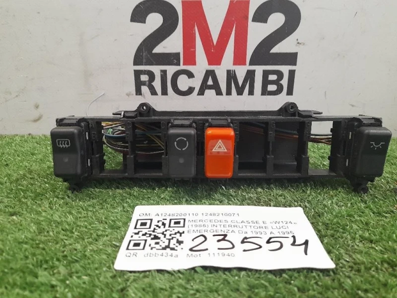 Interruttore LUCI Emergenza A1248200110 1248210071 Mercedes Classe E W124 1985