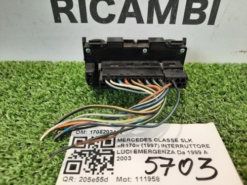 Interruttore LUCI Emergenza 1708202410 Mercedes Classe SLK R170 1997