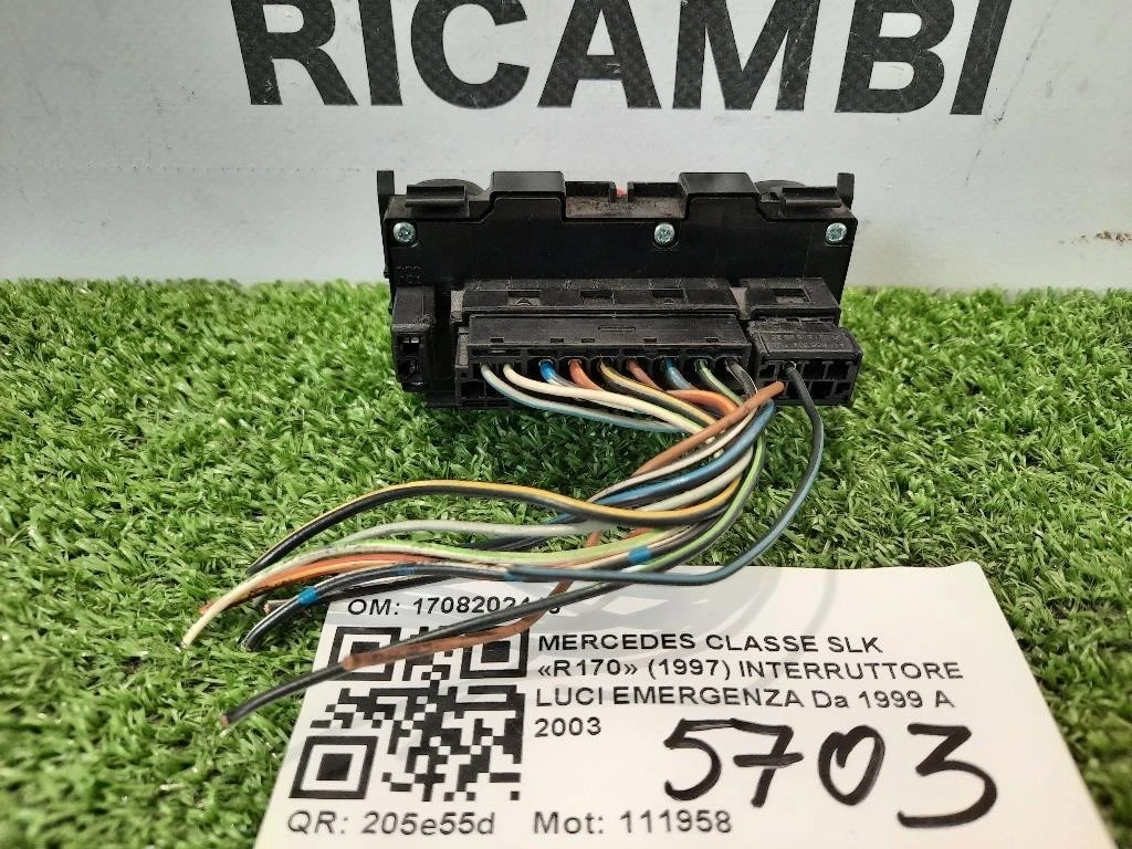 Interruttore LUCI Emergenza 1708202410 Mercedes Classe SLK R170 1997