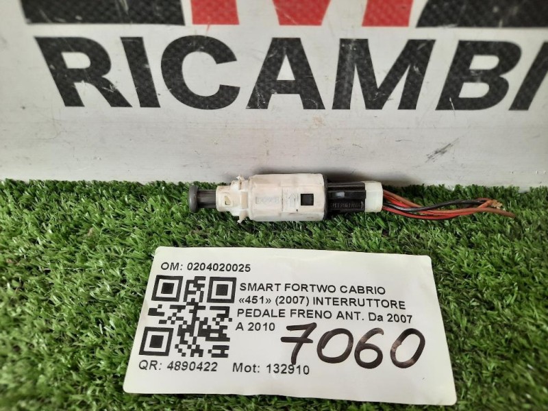 Interruttore Pedale Freno ANT 0204020025 Smart Fortwo Cabrio 451 2007