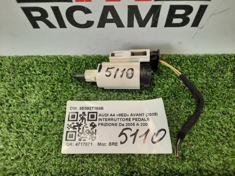 Interruttore Pedale Frizione 8E0927189B INTERRUTTORE Audi A4 8ED Avant 2005