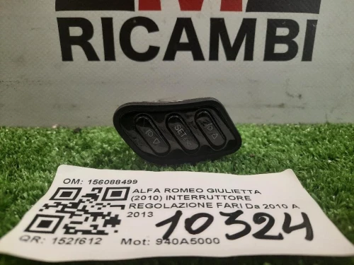 Interruttore Regolazione FARI 156088499 Alfa Romeo Giulietta 2010
