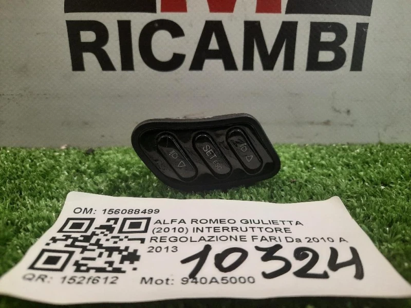 Interruttore Regolazione FARI 156088499 Alfa Romeo Giulietta 2010