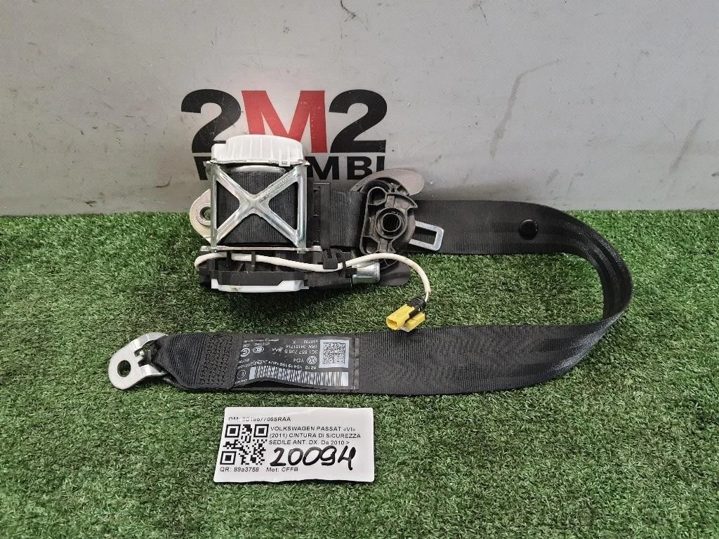 Cintura DI Sicurezza Sedile ANT DX 3C1857706SRAA Volkswagen Passat VI 2011