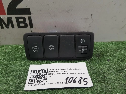Interruttore Regolazione FARI M37548 Honda Accord IX 2009