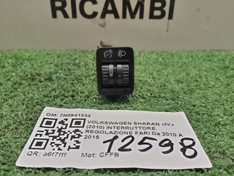 Interruttore Regolazione FARI 7N0941333 Volkswagen Sharan IV 2010
