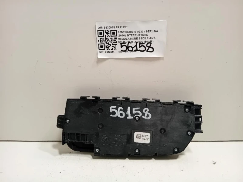 Interruttore Regolazione Sedile ANT DX 9330918 Bmw Serie 5 G30 Berlina 2016