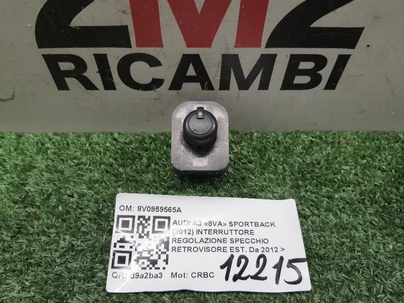 Interruttore Regolazione Specchio Retrovisore EST 8V0959565A Audi A3 8VA Sportback 2012