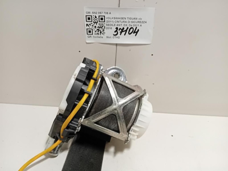 Cintura DI Sicurezza Sedile ANT DX 5N2 857 706 A Volkswagen Tiguan I 2011