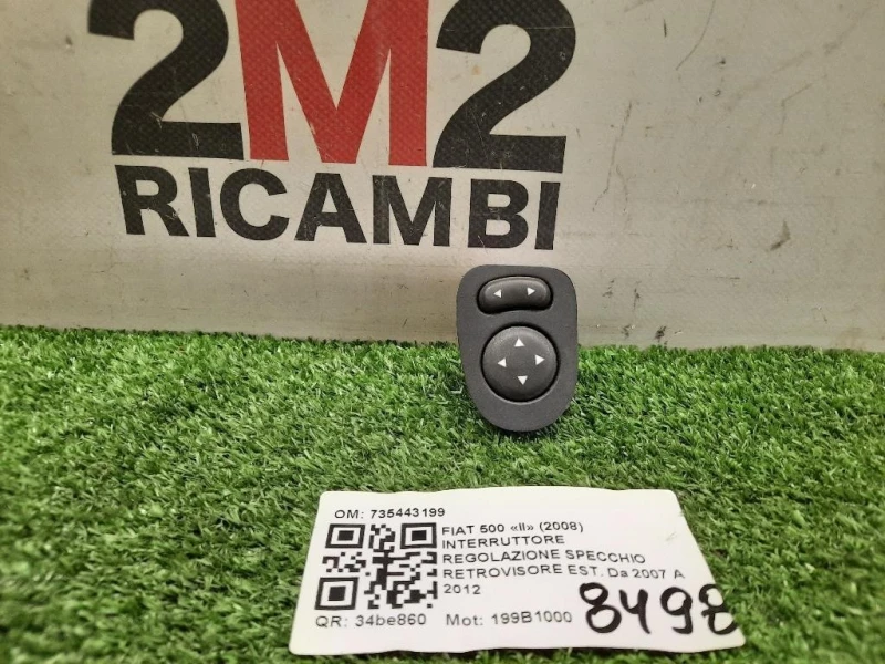 Interruttore Regolazione Specchio Retrovisore EST 735443199 Fiat 500 II 2008