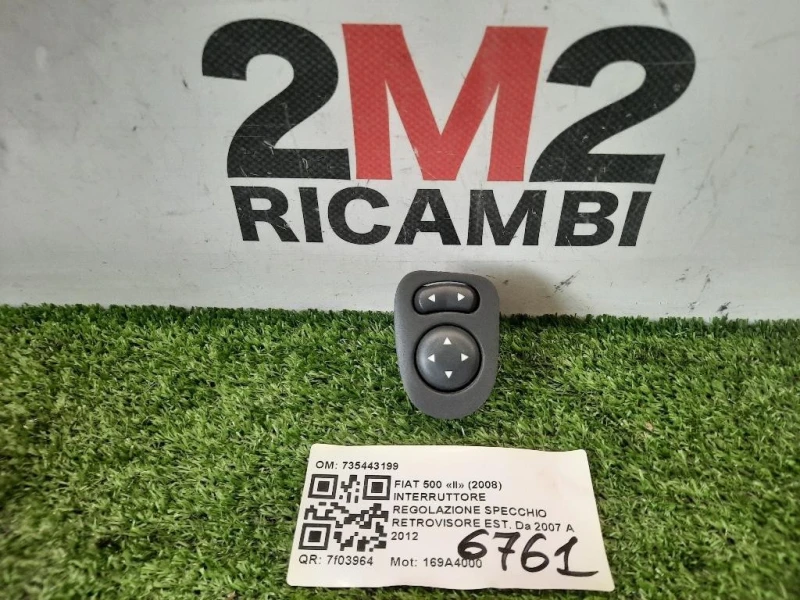 Interruttore Regolazione Specchio Retrovisore EST 735443199 Fiat 500 II 2008