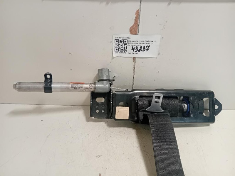 Cintura DI Sicurezza Sedile ANT DX 6012243ROL Volvo V50 2004