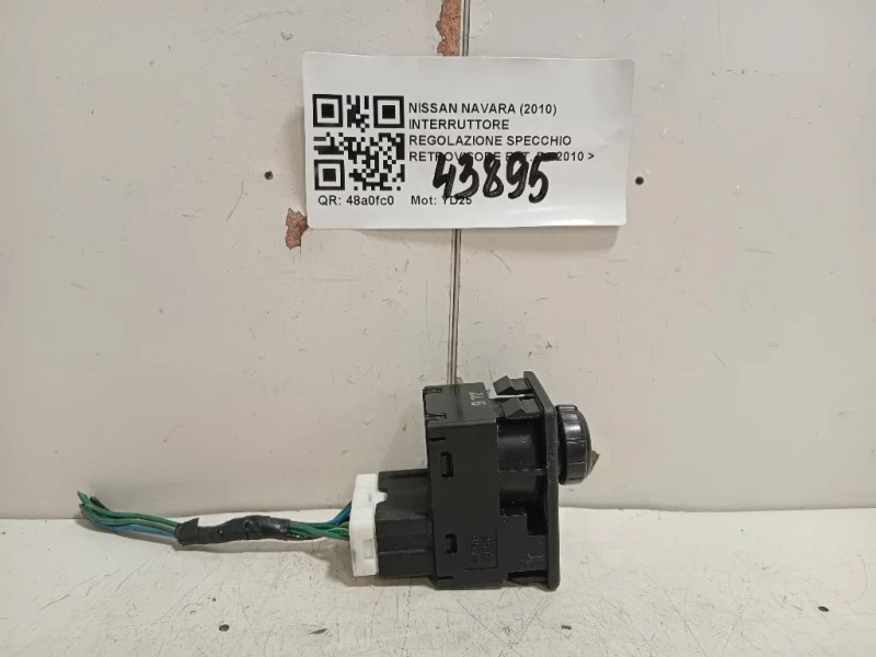 Interruttore Regolazione Specchio Retrovisore EST Nissan Navara 2010