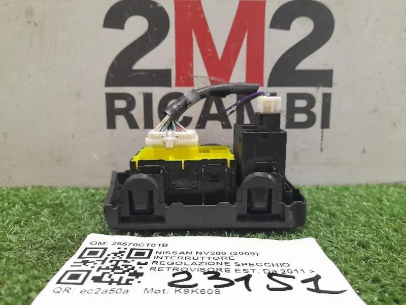 Interruttore Regolazione Specchio Retrovisore EST 25570CT01B Nissan Nv200 2009