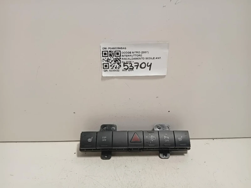 Interruttore Riscaldamento Sedile ANT P04602565AG Dodge Nitro 2007