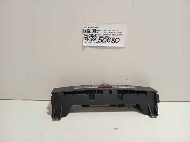 Interruttore Riscaldamento Sedile ANT A1718208110 Mercedes Classe SLK R171 2004