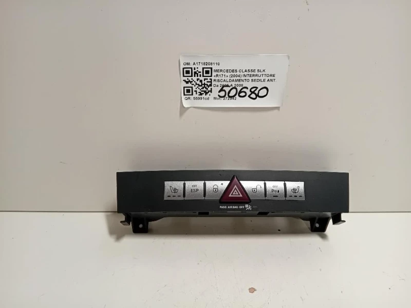 Interruttore Riscaldamento Sedile ANT A1718208110 Mercedes Classe SLK R171 2004