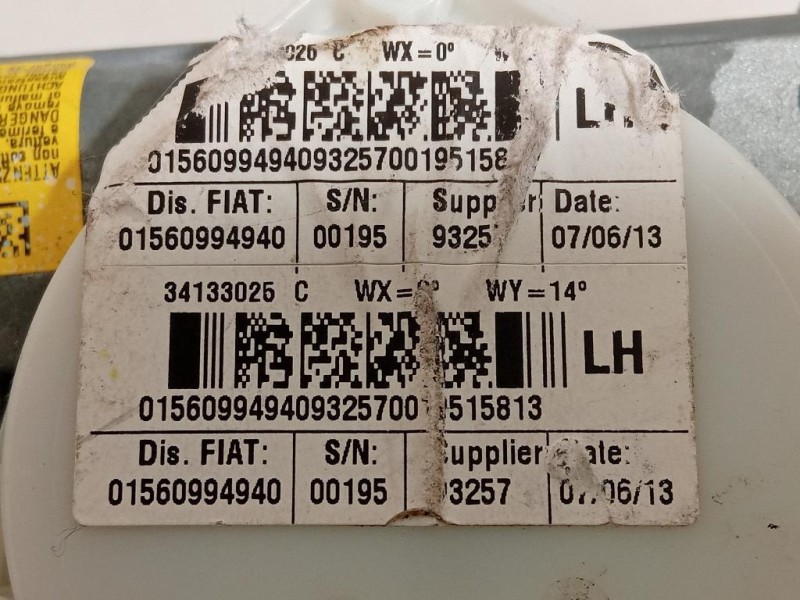 Cintura DI Sicurezza Sedile ANT SX 01560994940 Alfa Romeo Giulietta 2010